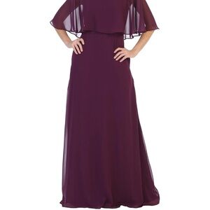 EVA’s Elegant Purple Evening Gown